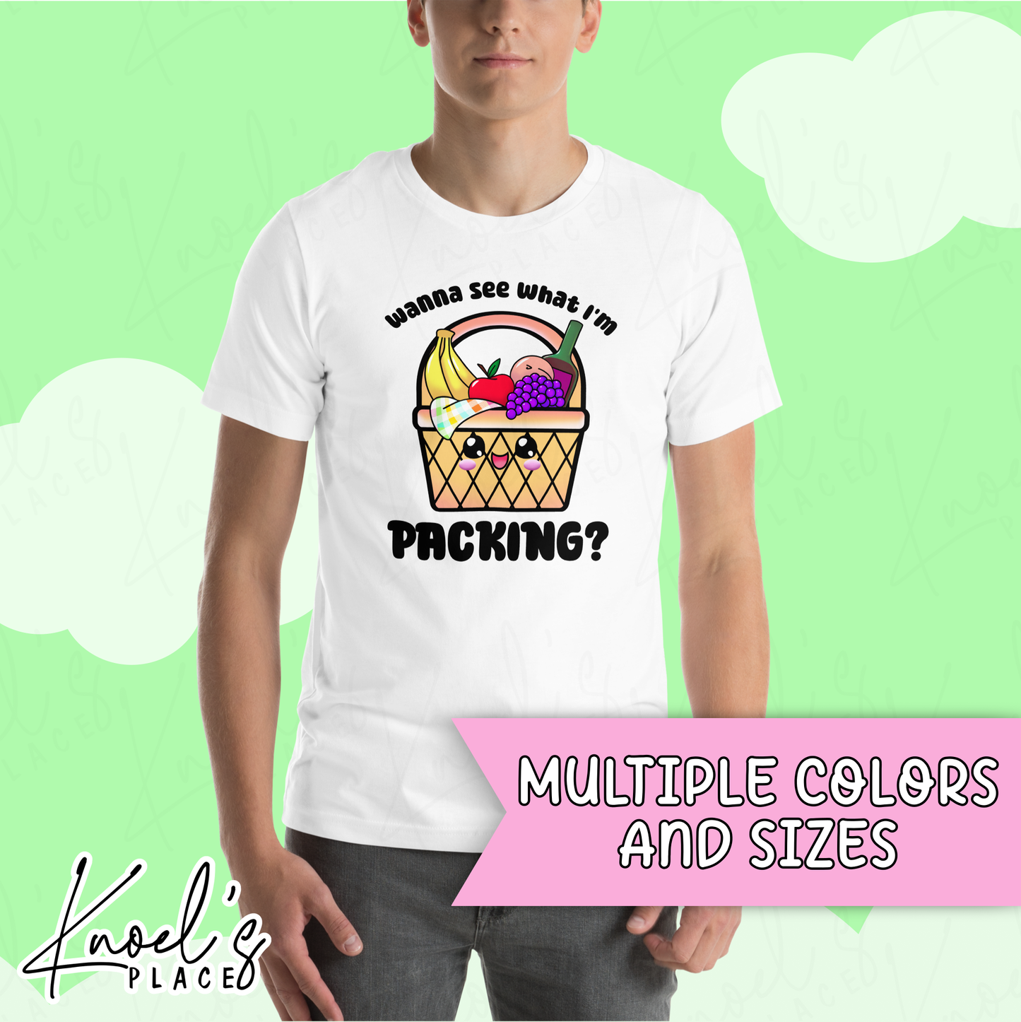 Wanna See What I'm Packing? Neon Picnic Picnic Basket Unisex T-shirt