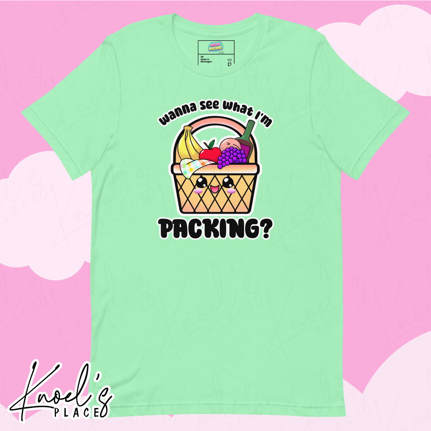 Wanna See What I'm Packing? Neon Picnic Picnic Basket Unisex T-shirt