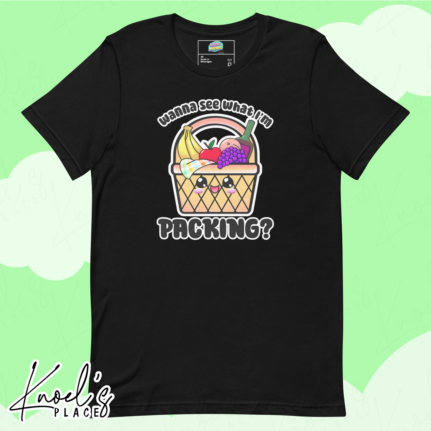 Wanna See What I'm Packing? Neon Picnic Picnic Basket Unisex T-shirt