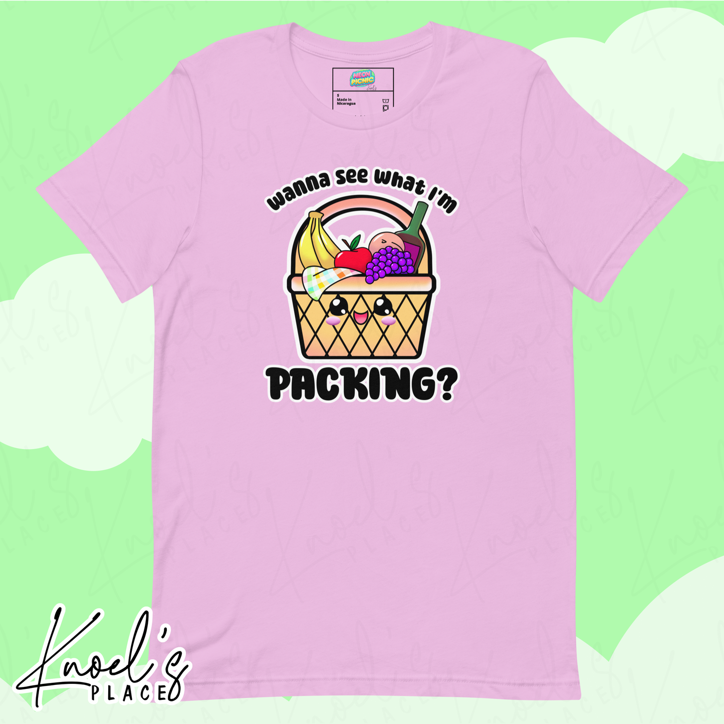 Wanna See What I'm Packing? Neon Picnic Picnic Basket Unisex T-shirt