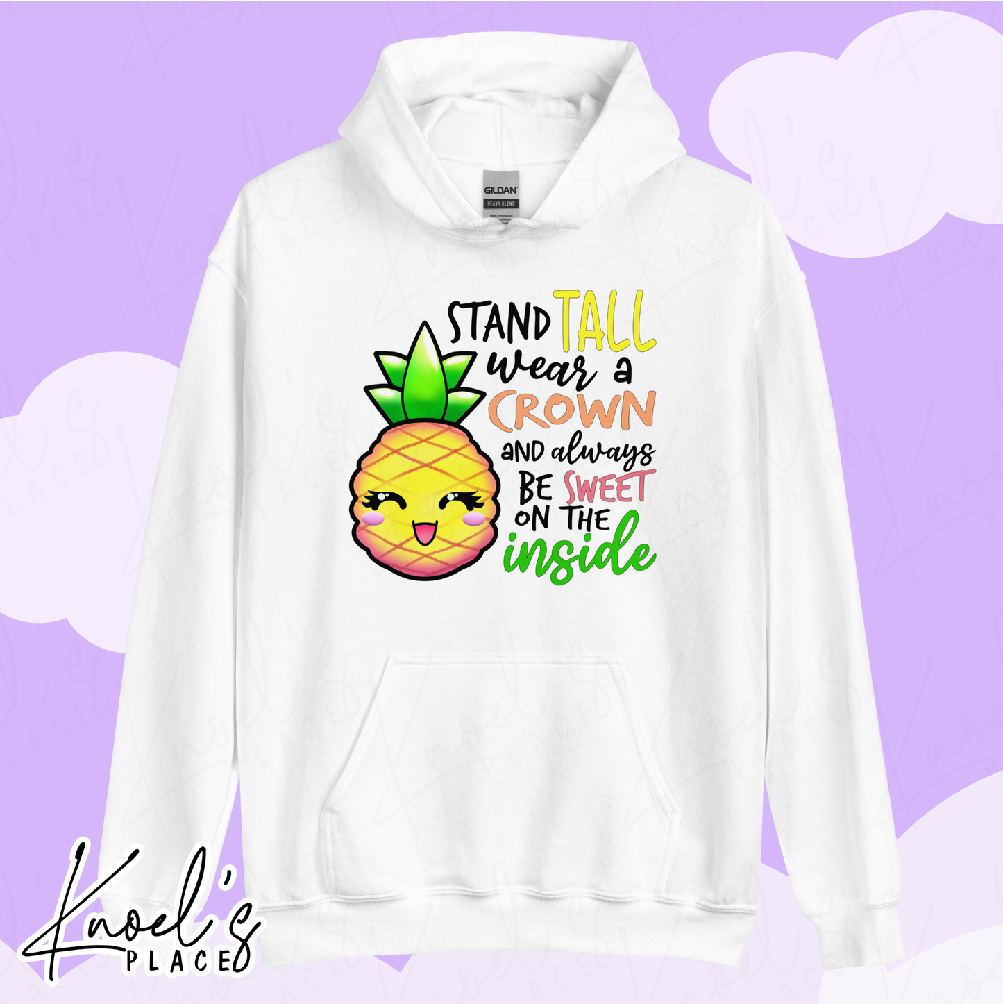 Stand Tall Neon Picnic Pineapple Unisex Hoodie