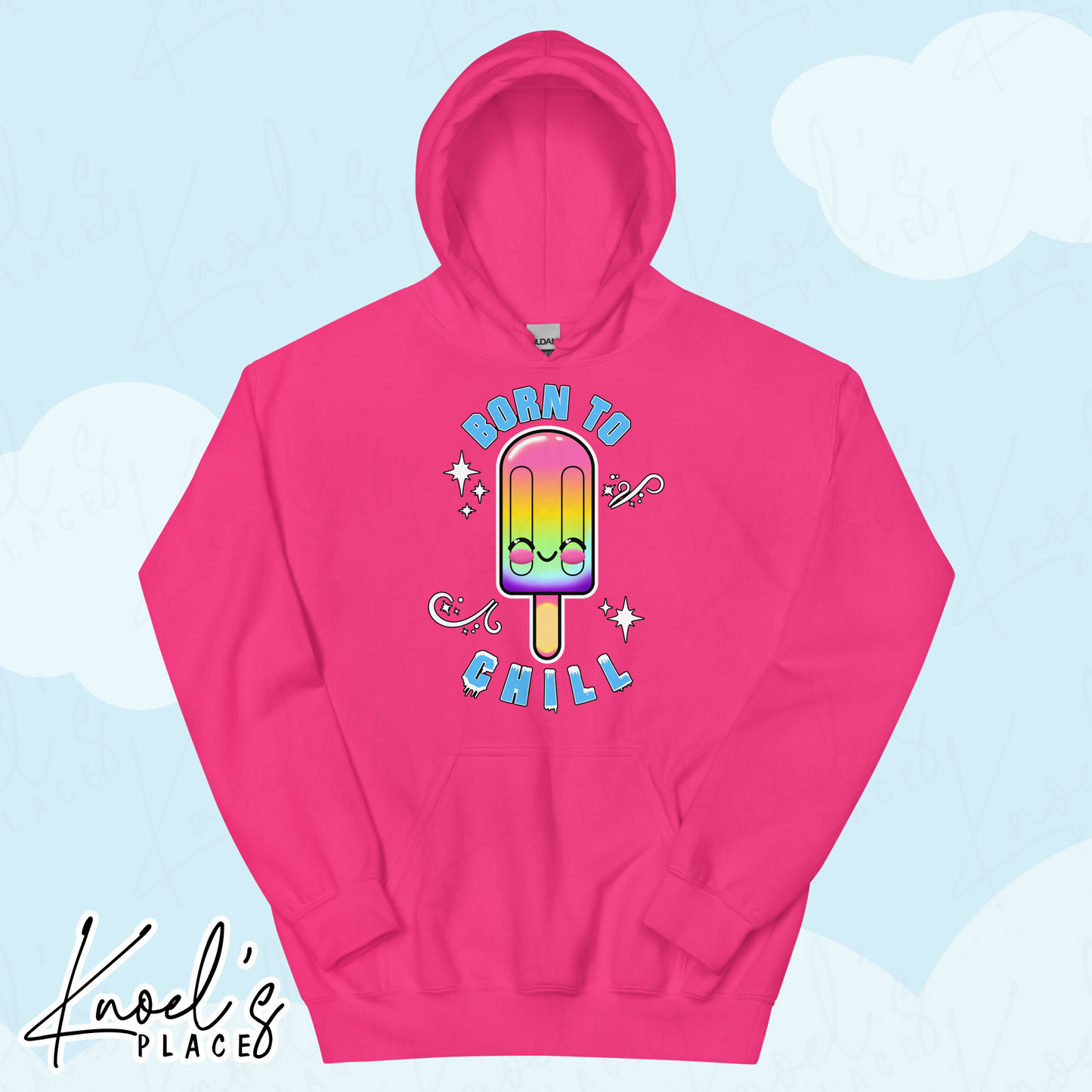 Born to Chill Neon Picnic Popsicle Unisex Hoodie