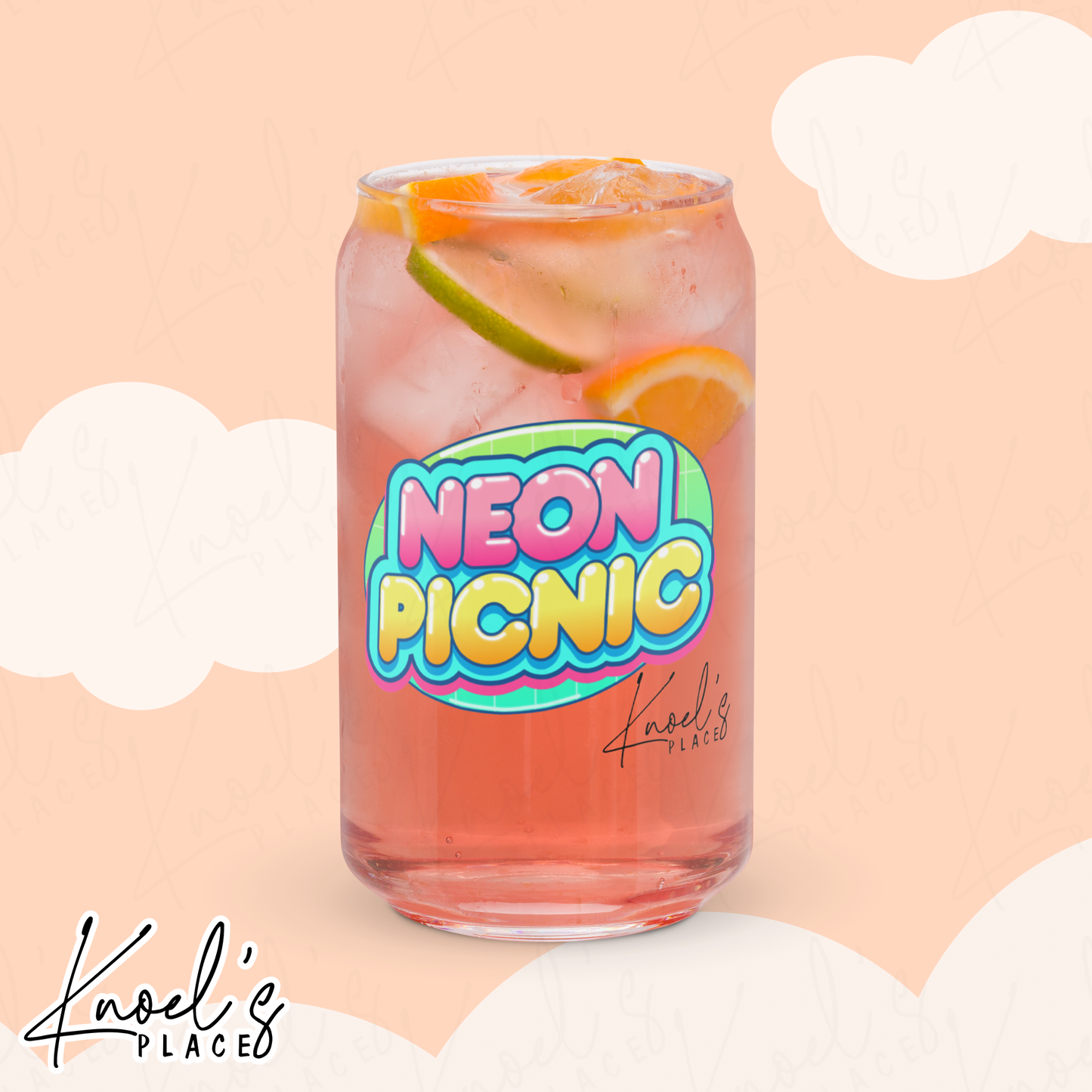 Wanna Stir Things Up? Neon Picnic Spoon Can-shaped glass