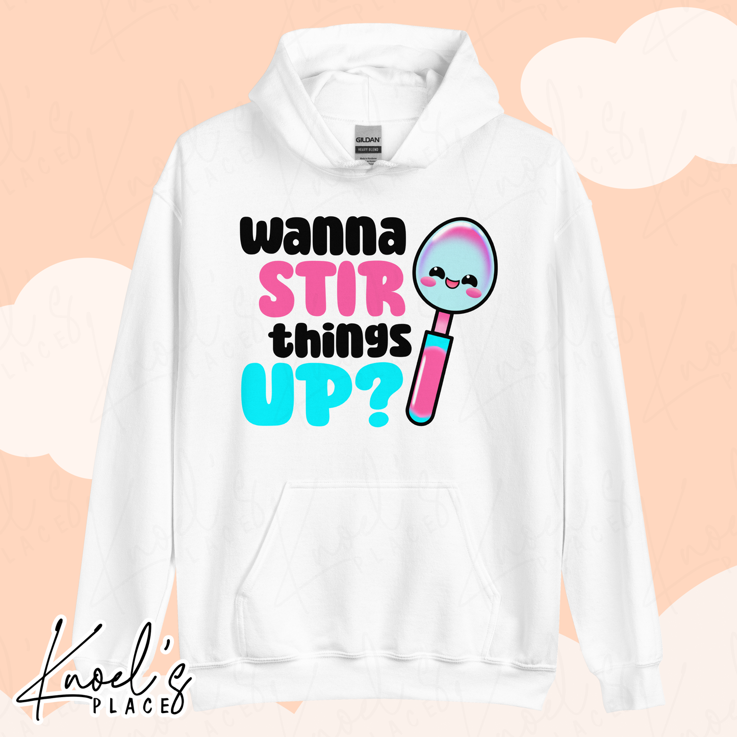 Wanna Stir Things Up? Neon Picnic Spoon Unisex Hoodie