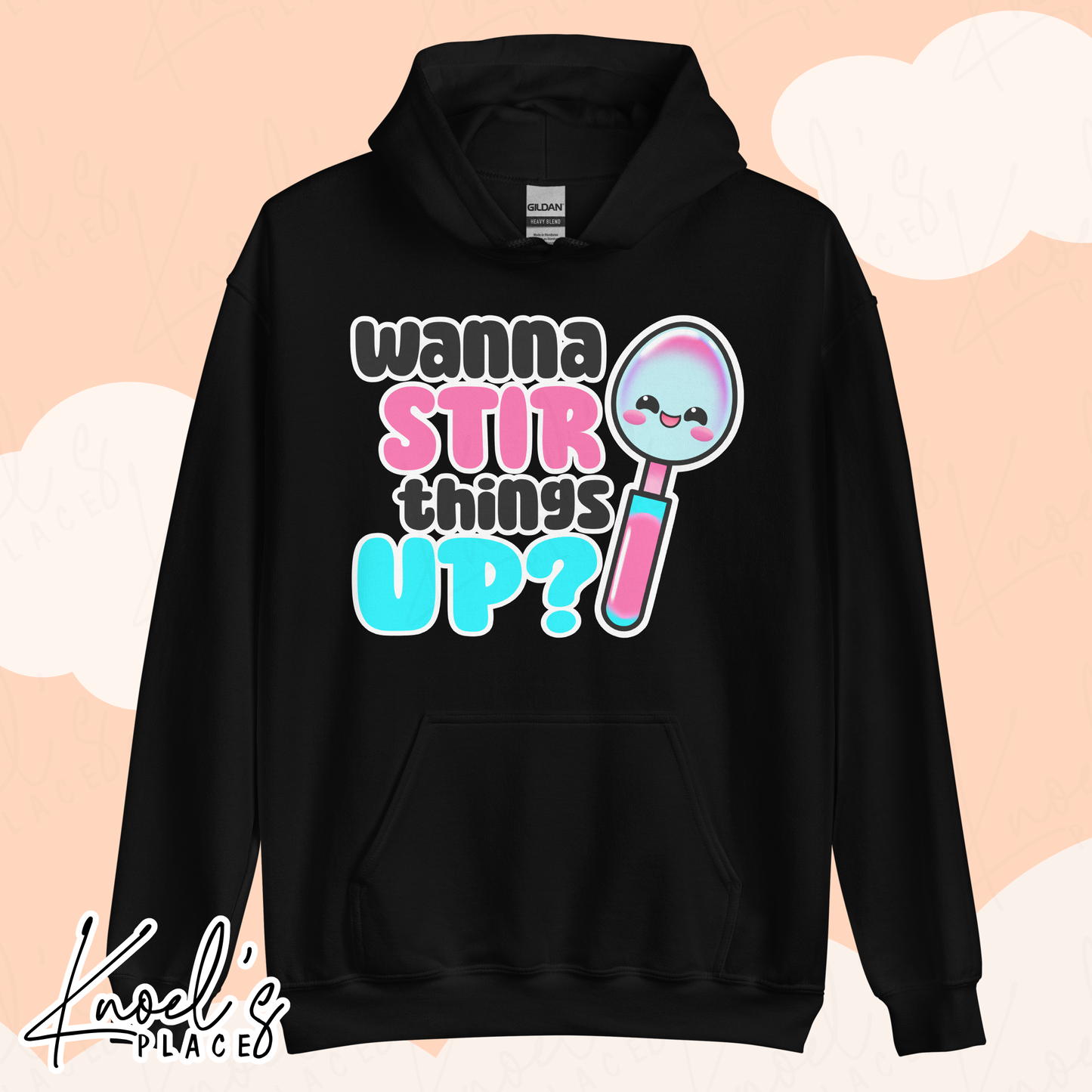 Wanna Stir Things Up? Neon Picnic Spoon Unisex Hoodie