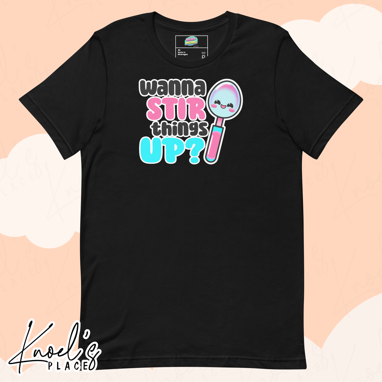 Wanna Stir Things Up? Neon Picnic Spoon Unisex T-shirt
