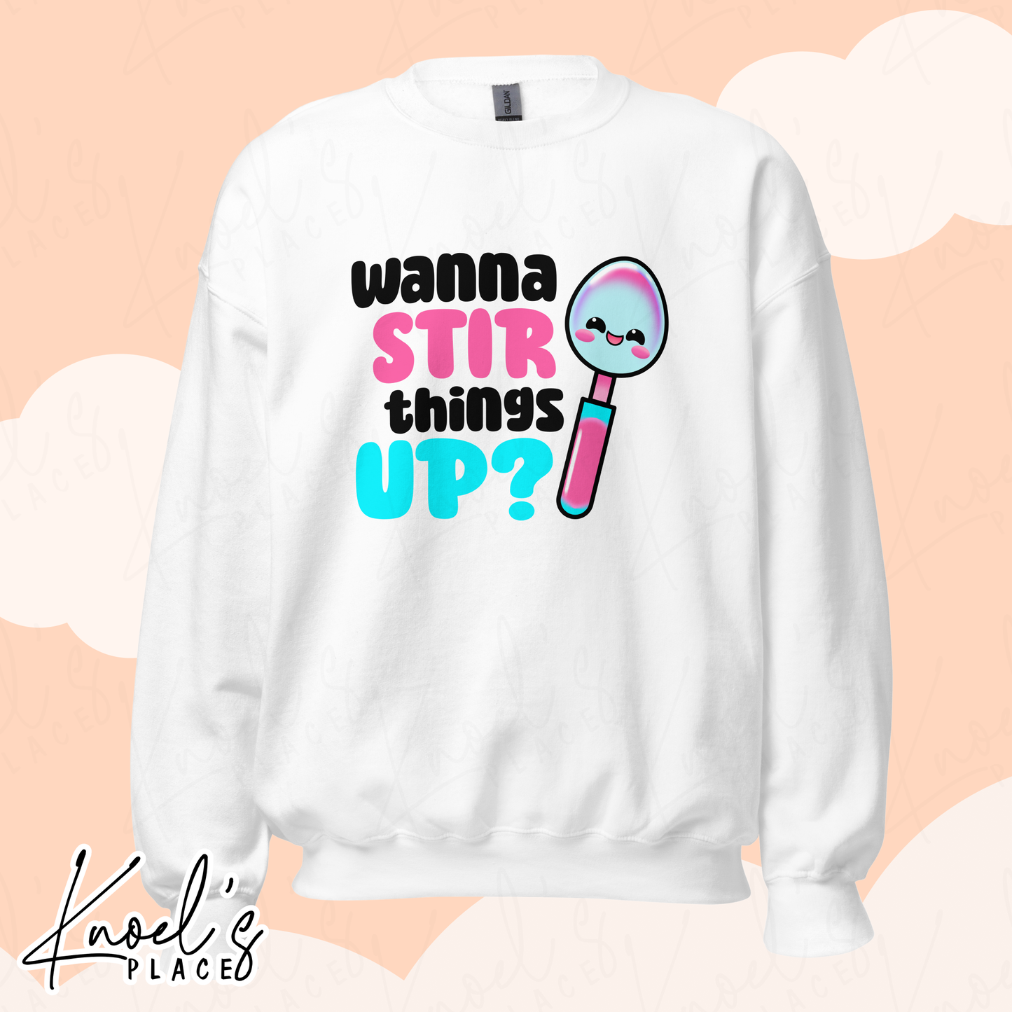 Wanna Stir Things Up? Neon Picnic Spoon Unisex Sweatshirt