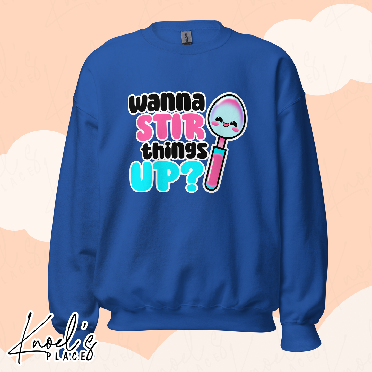 Wanna Stir Things Up? Neon Picnic Spoon Unisex Sweatshirt