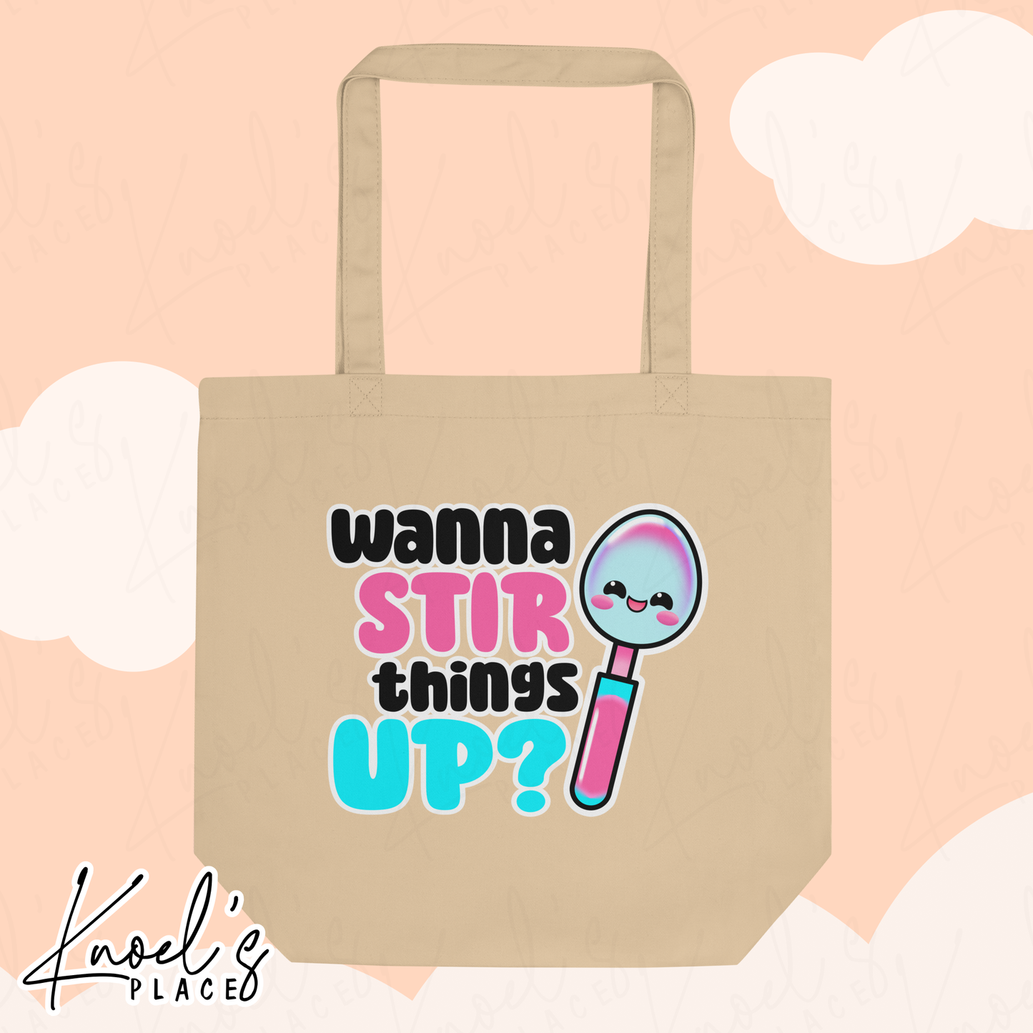 Wanna Stir Things Up? Neon Picnic Spoon Eco Tote Bag