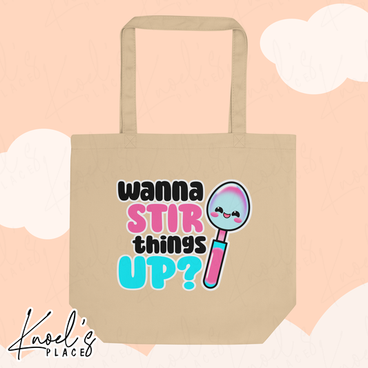 Wanna Stir Things Up? Neon Picnic Spoon Eco Tote Bag