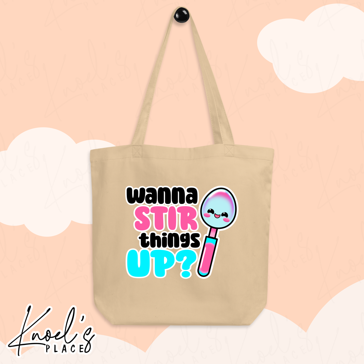 Wanna Stir Things Up? Neon Picnic Spoon Eco Tote Bag