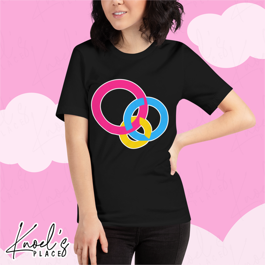 Stealth Geometric Pansexual Pride Flag Unisex T-shirt