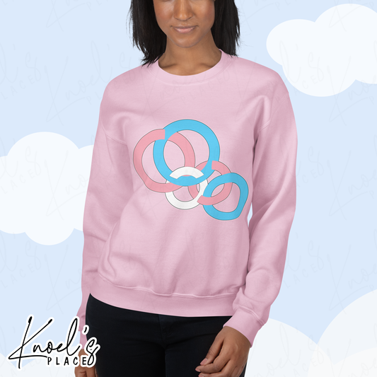 Stealth Geometric Transgender Pride Flag Unisex Sweatshirt
