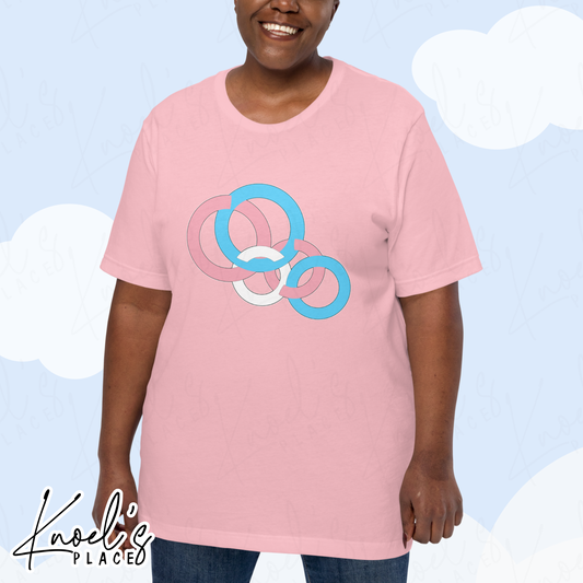 Stealth Geometric Transgender Pride Flag Unisex T-shirt