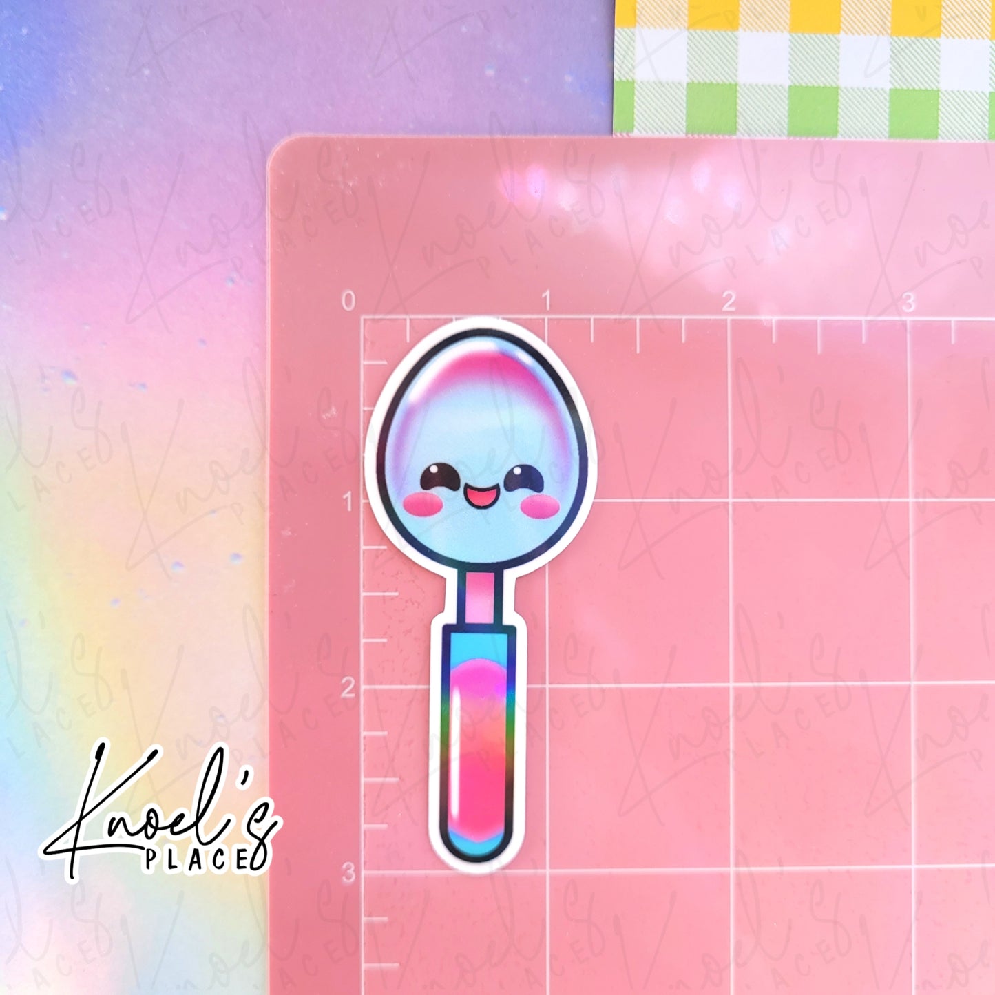 Stirla Spoon Holographic Vinyl Sticker Decal | Neon Picnic