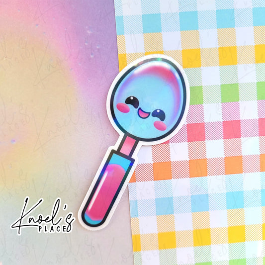 Stirla Spoon Holographic Vinyl Sticker Decal | Neon Picnic