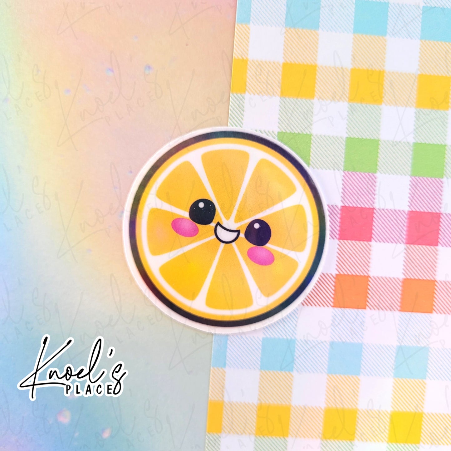 Sunny Lemon Holographic Vinyl Sticker Decal | Neon Picnic