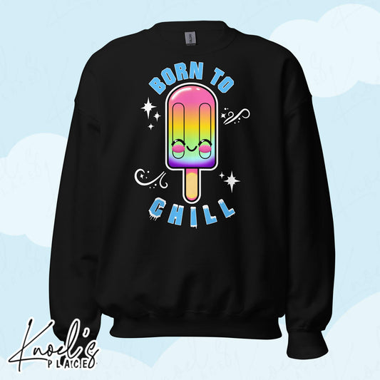 Born to Chill Neon Picnic Popsicle Unisex Sweatshirt