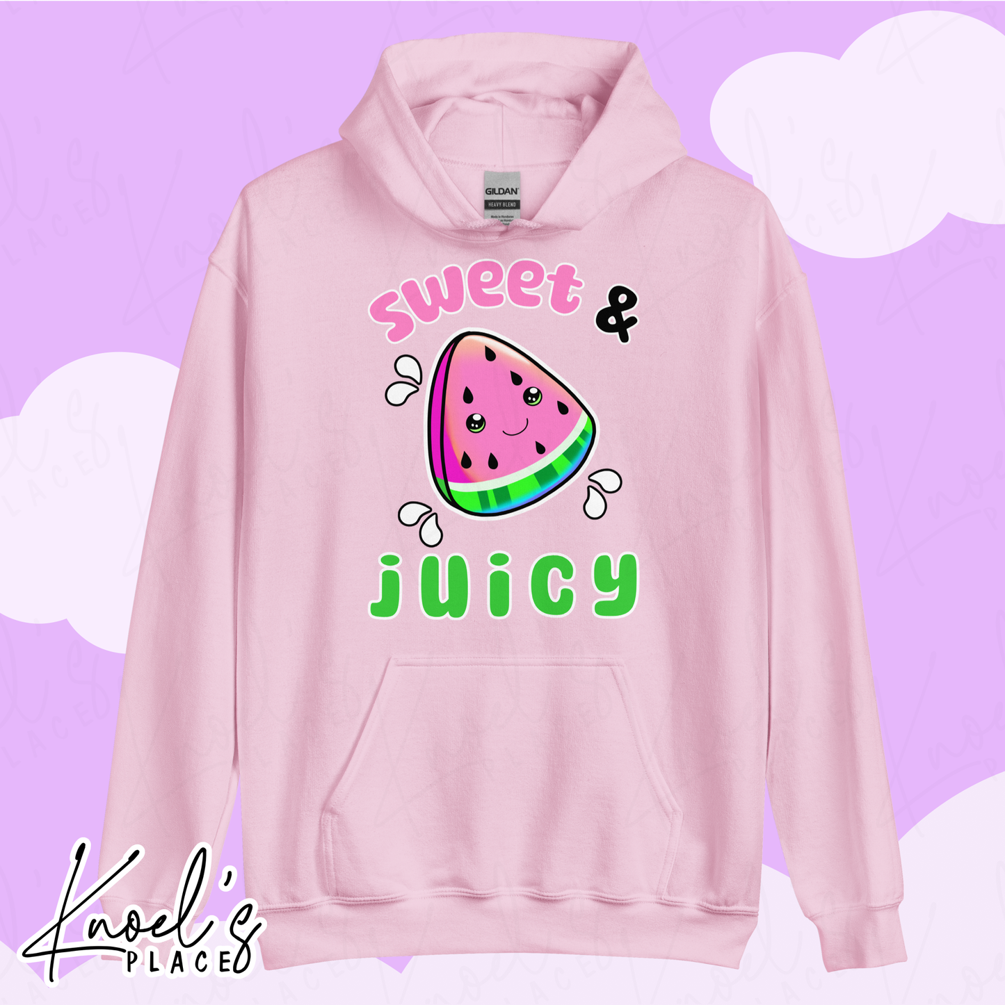 Sweet & Juicy Neon Picnic Watermelon Unisex Hoodie