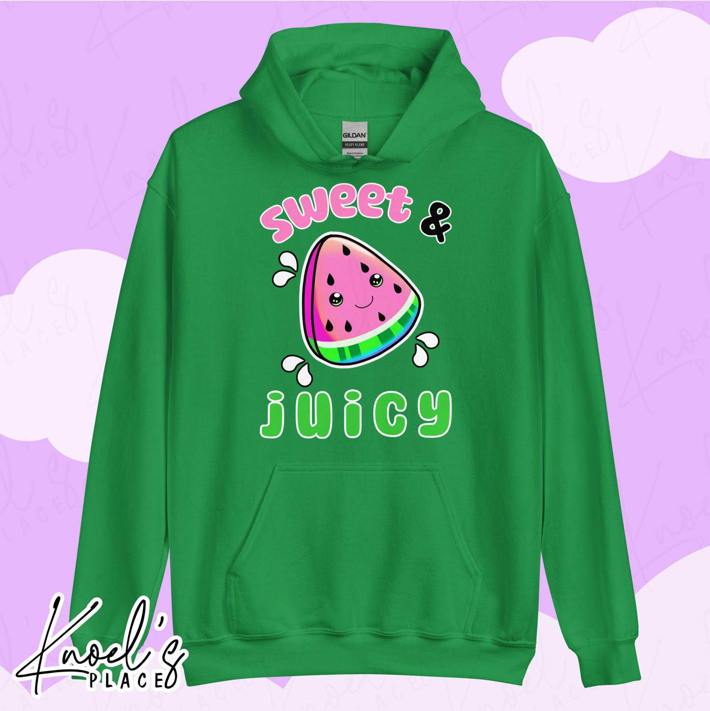 Sweet & Juicy Neon Picnic Watermelon Unisex Hoodie