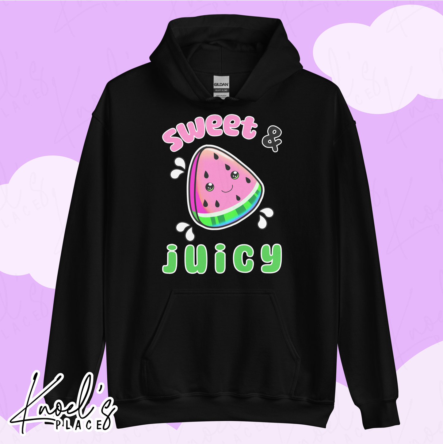 Sweet & Juicy Neon Picnic Watermelon Unisex Hoodie