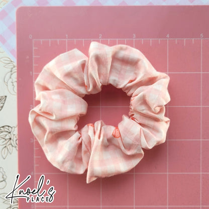 LILY | Pink Coquette Gingham Bow Handmade Cotton Scrunchies