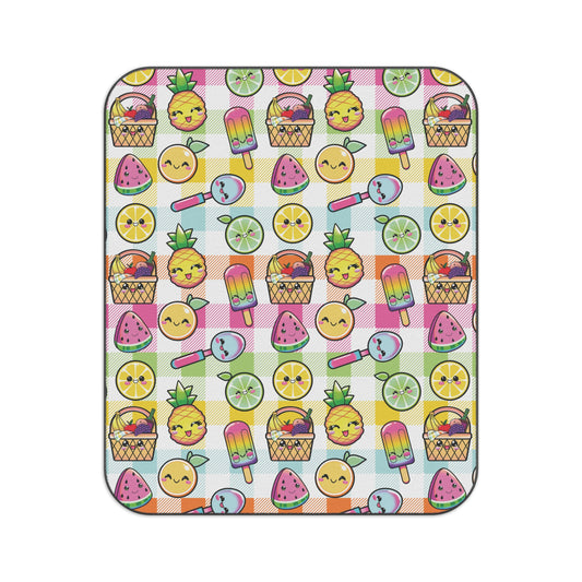 Neon Picnic Gingham Picnic Blanket for Outdoor Gatherings, Summer BBQs, Beach Days, Garden Parties, Camping