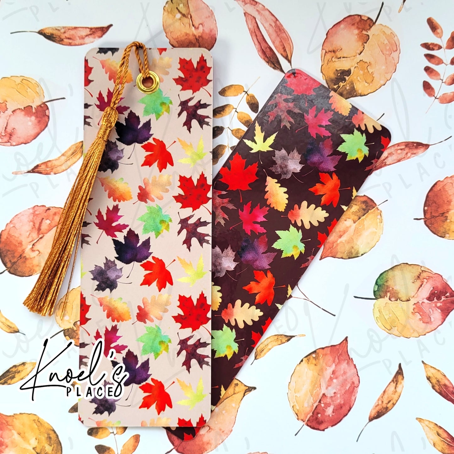 Autumn Leaf Pattern Bookmark