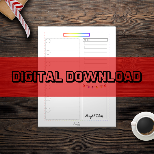 Bright Ideas Christmas Lights Weekly Bullet Journal Planner Page