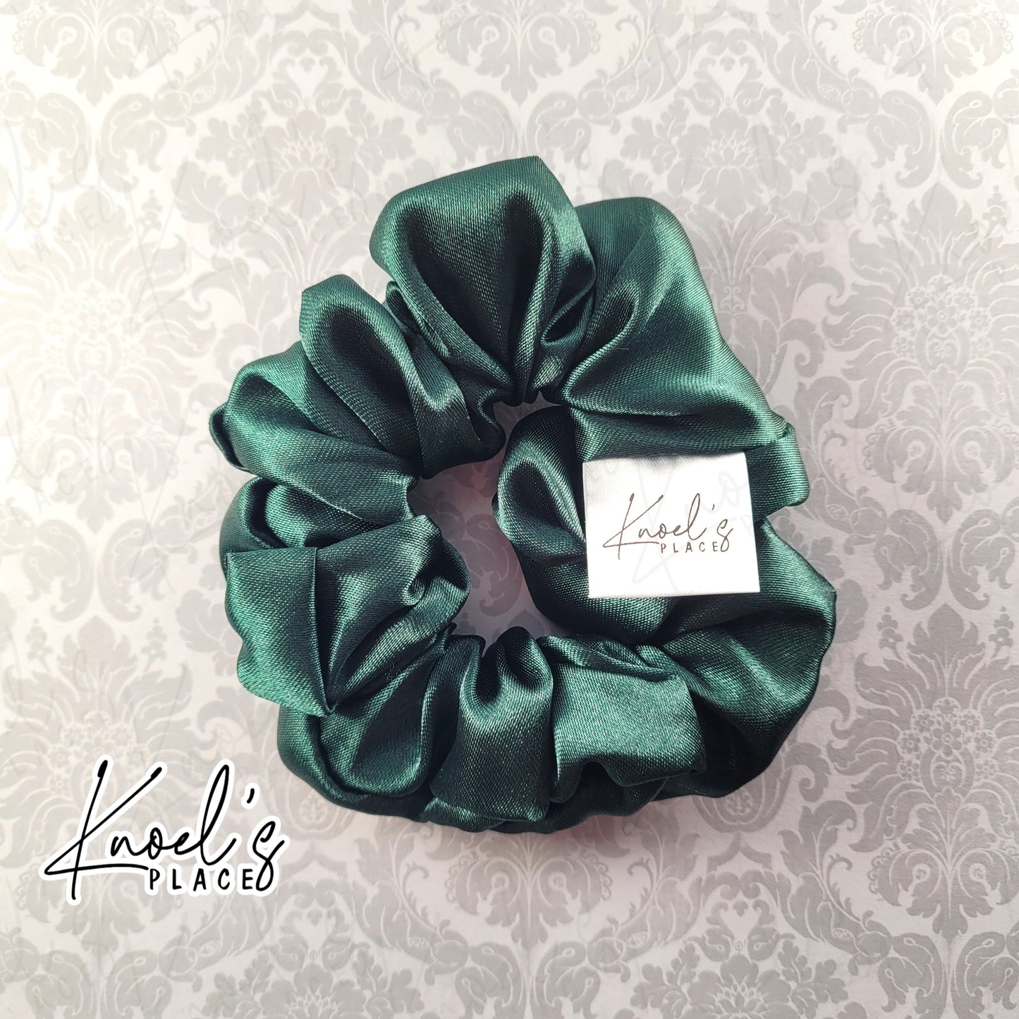 Evergreen Handmade Scrunchies | Double-Layer Satin & Chiffon Oversized or Single Layer Satin Hair Ties