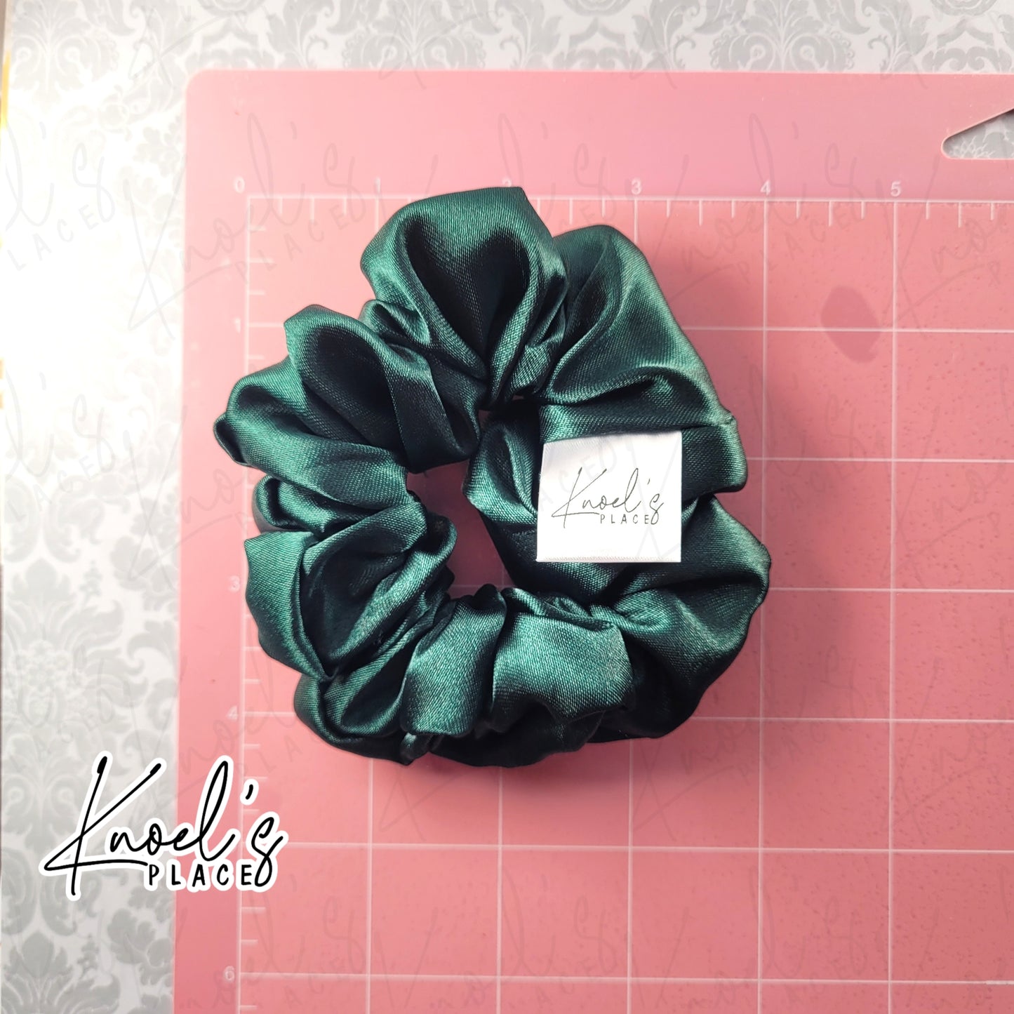 Evergreen Handmade Scrunchies | Double-Layer Satin & Chiffon Oversized or Single Layer Satin Hair Ties