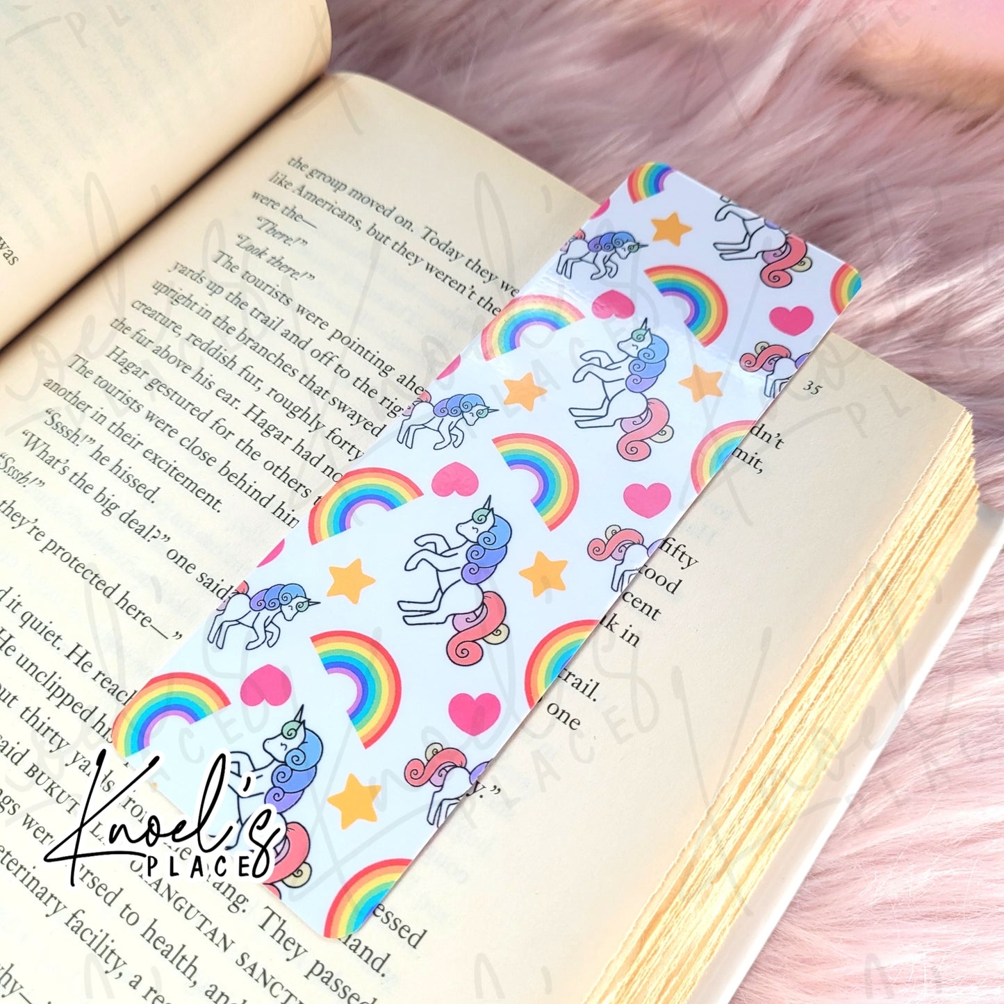Kawaii Unicorn Pattern Bookmark