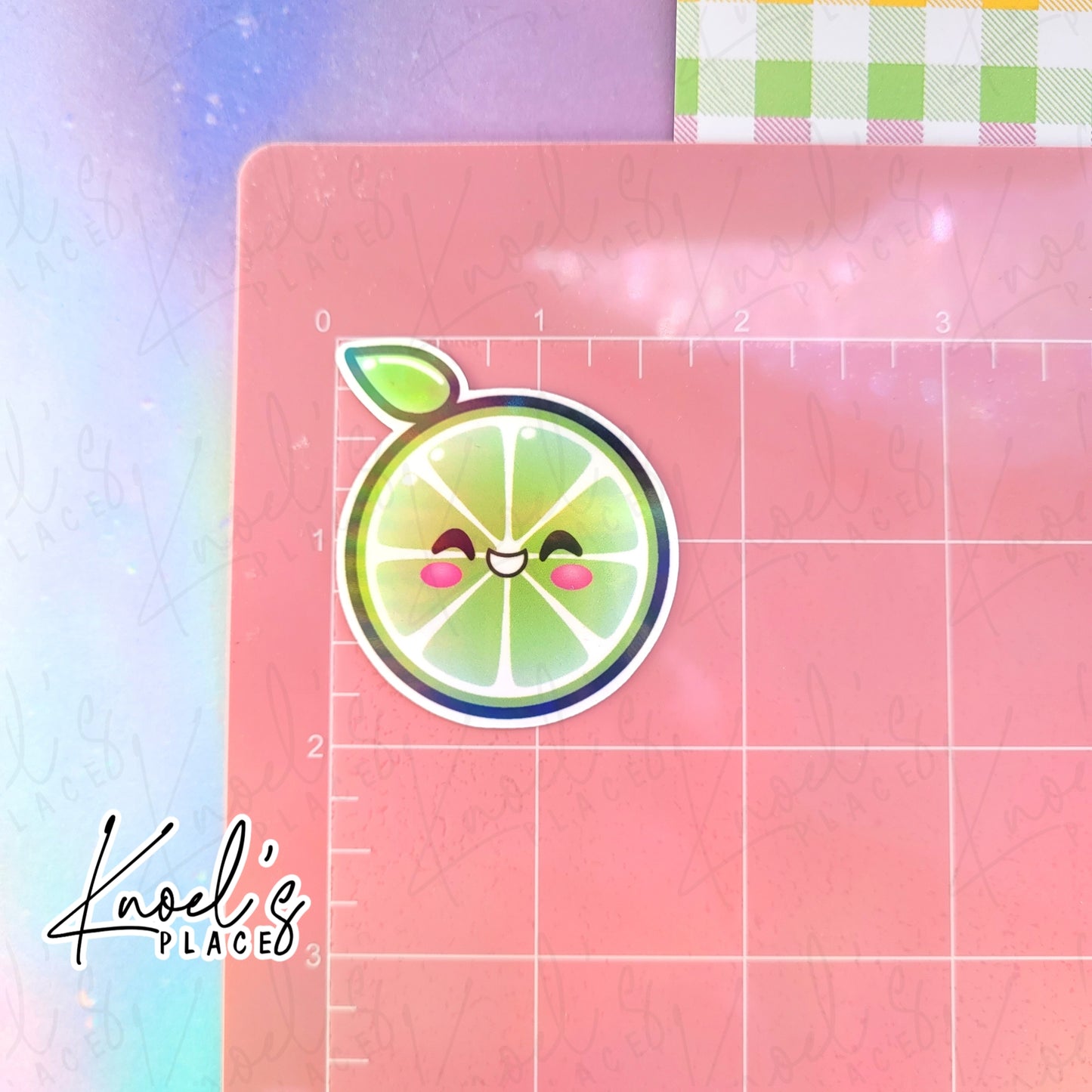 Lenny Lime Holographic Vinyl Sticker Decal | Neon Picnic