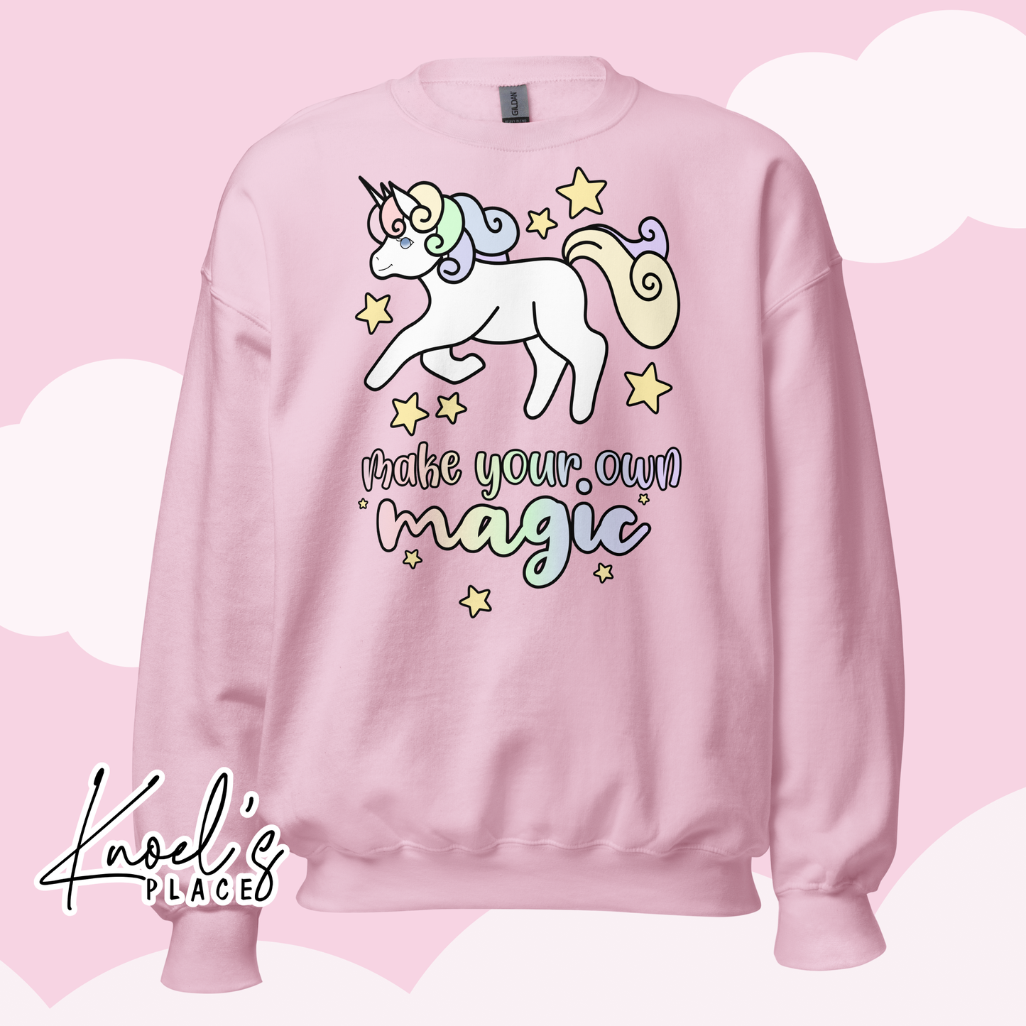 Make Your Own Magic Kawaii Unicorn Unisex Sweatshirt