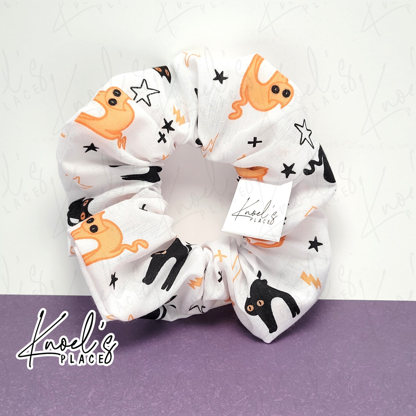 Purr-anormal Paws | Handmade Cotton Scrunchie