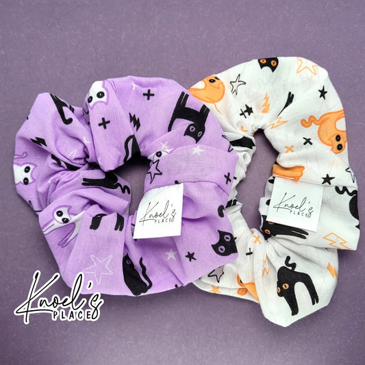 Purr-anormal Paws | Handmade Cotton Scrunchie