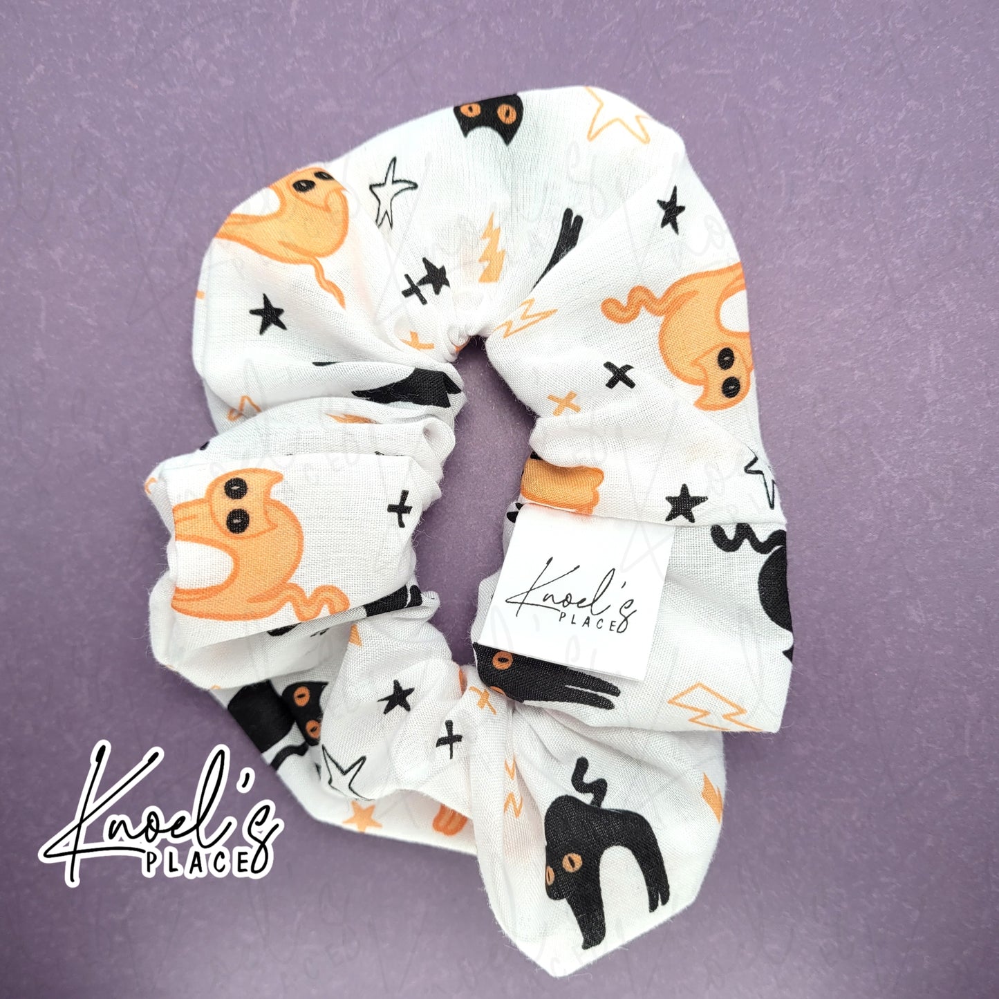 Purr-anormal Paws | Handmade Cotton Scrunchie