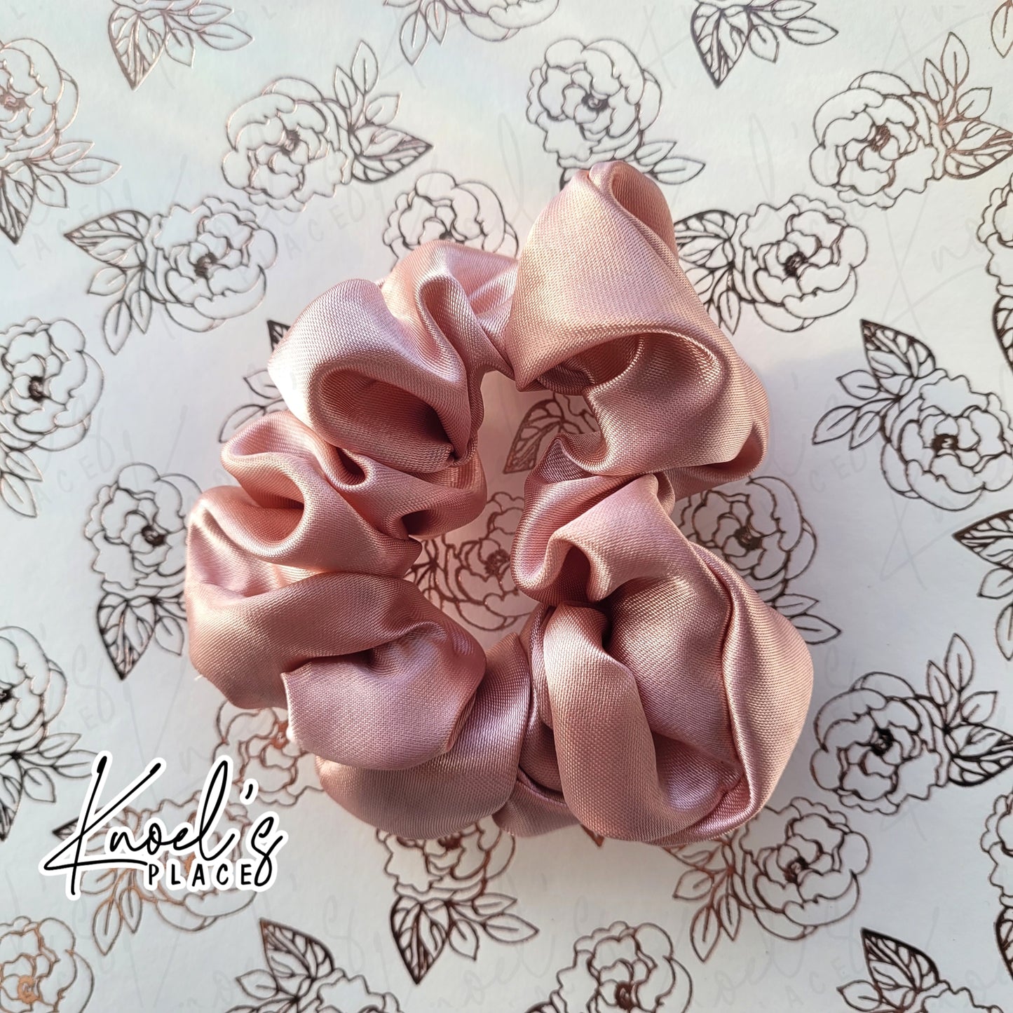 Rose Quartz Pink Handmade Scrunchies | Double-Layer Satin & Chiffon Oversized or Single Layer Satin Hair Ties