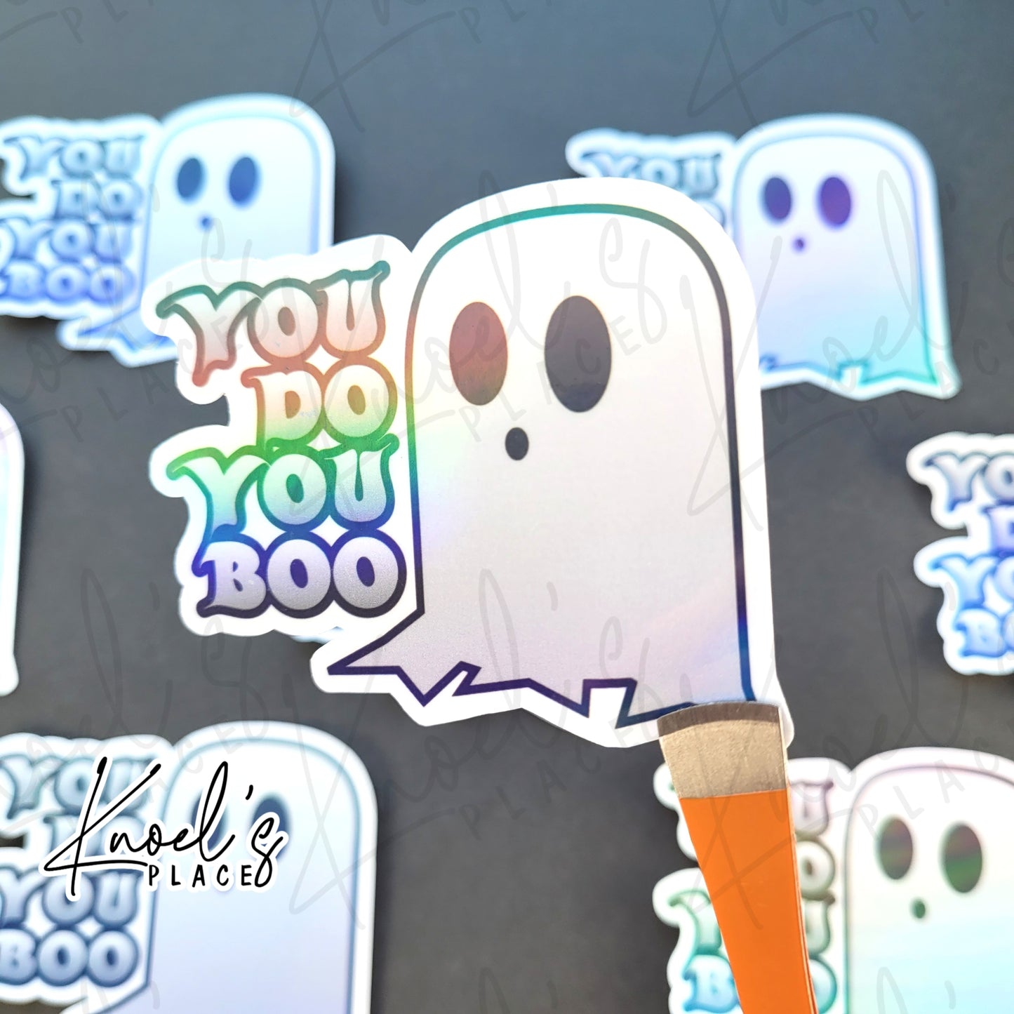 You Do You Boo Waterproof Holographic Ghost Sticker
