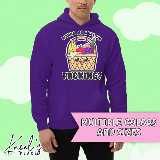 Wanna See What I'm Packing? Neon Picnic Basket Unisex Hoodie