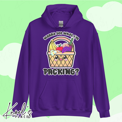 Wanna See What I'm Packing? Neon Picnic Basket Unisex Hoodie