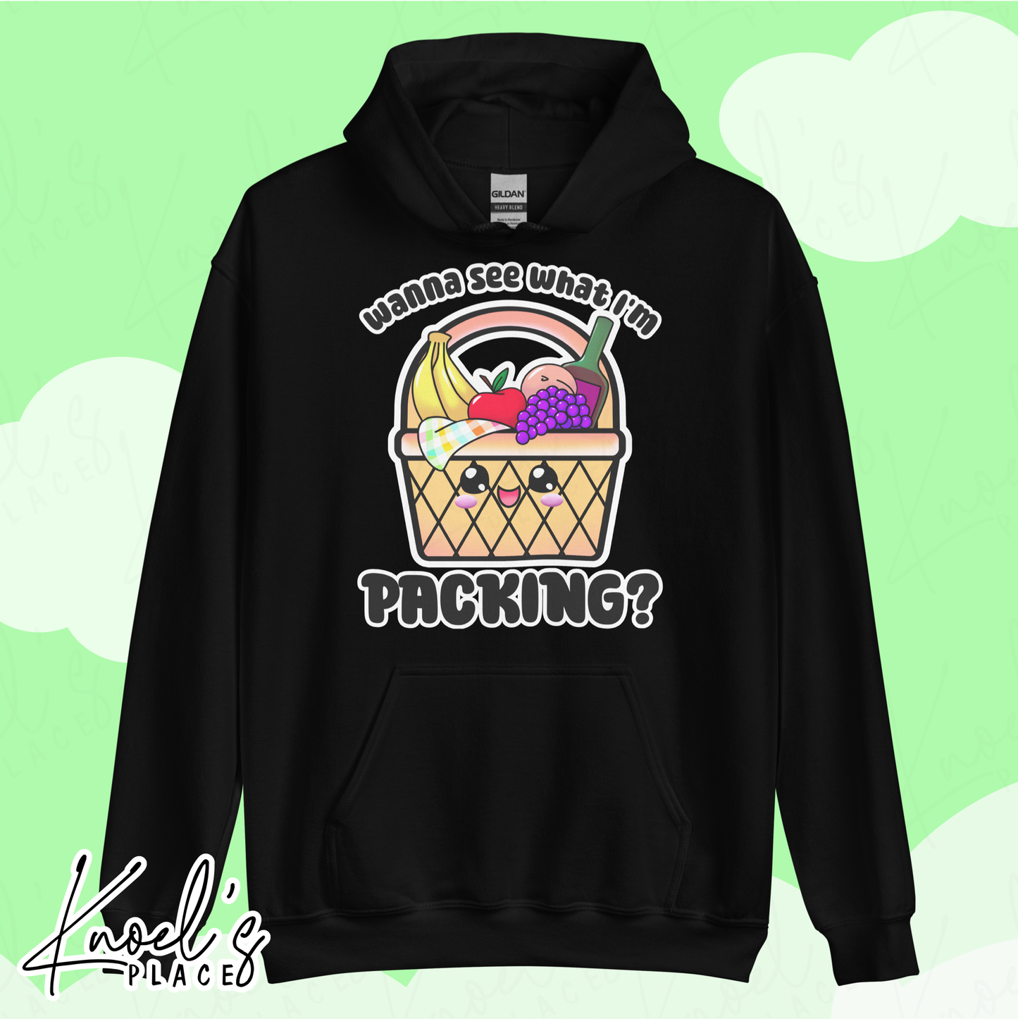 Wanna See What I'm Packing? Neon Picnic Basket Unisex Hoodie