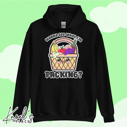 Wanna See What I'm Packing? Neon Picnic Basket Unisex Hoodie