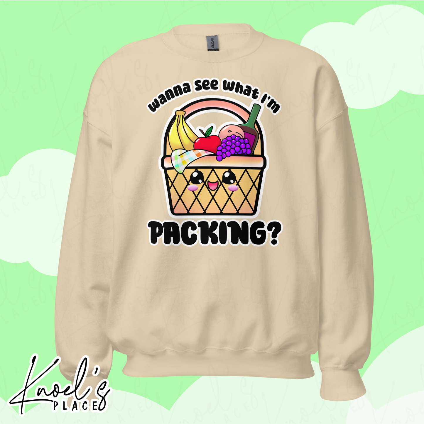 Wanna See What I'm Packing? Neon Picnic Basket Unisex Sweatshirt