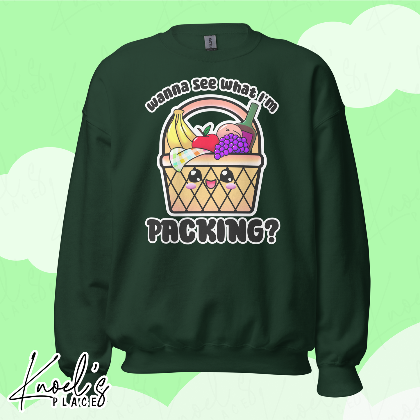 Wanna See What I'm Packing? Neon Picnic Basket Unisex Sweatshirt