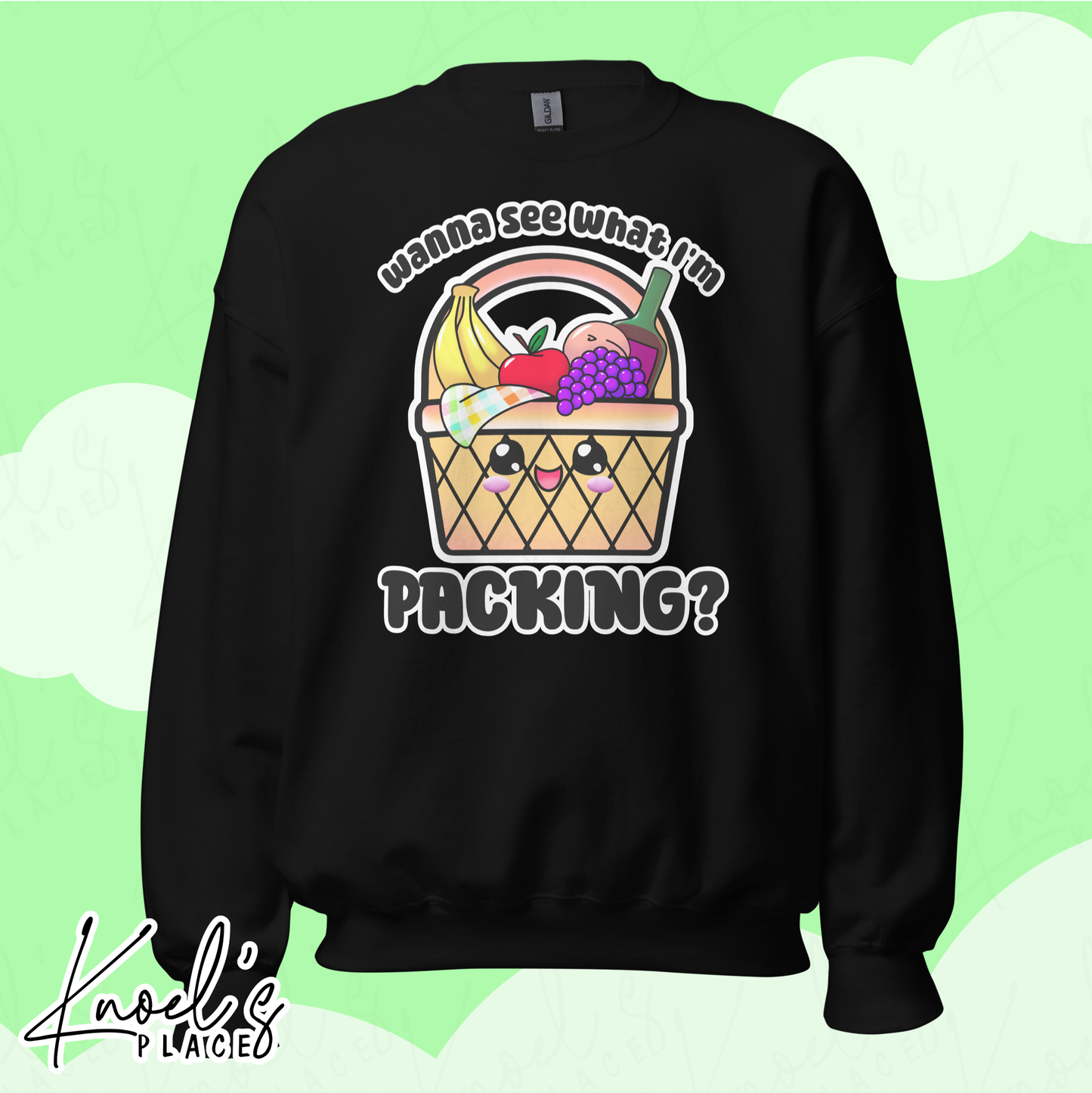 Wanna See What I'm Packing? Neon Picnic Basket Unisex Sweatshirt