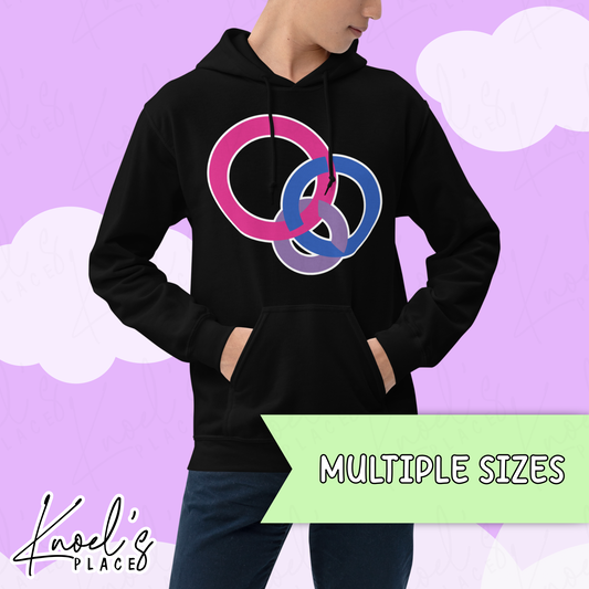 Stealth Geometric Bisexual Pride Flag Unisex Hoodie