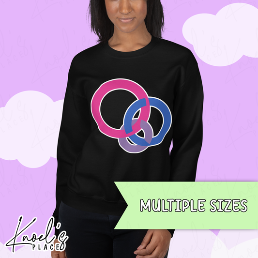 Stealth Geometric Bisexual Pride Flag Unisex Sweatshirt