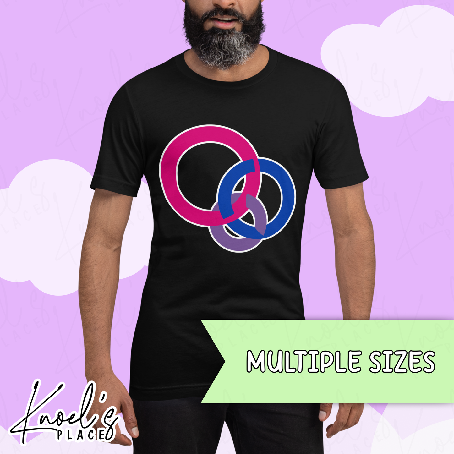 Stealth Geometric Bisexual Pride Flag Unisex T-shirt