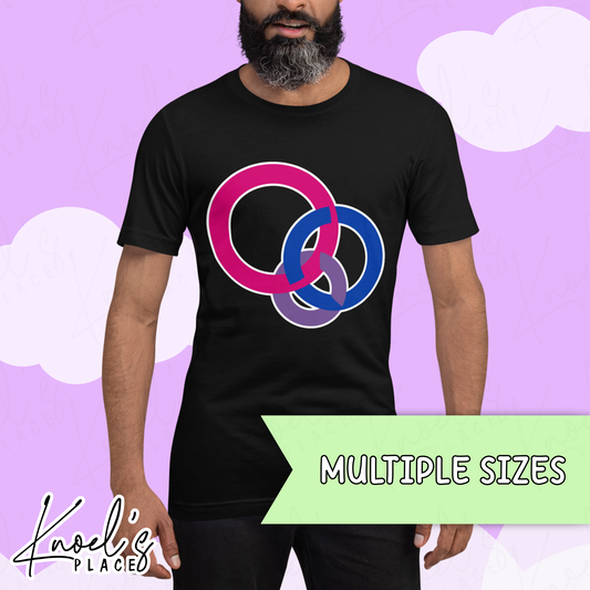 Stealth Geometric Bisexual Pride Flag Unisex T-shirt